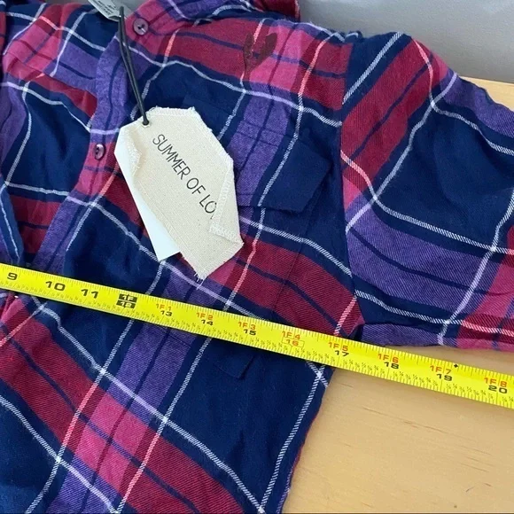 Summer Of Love Jett Check 100% Cotton Plaid Shirt - Picture 10 of 16